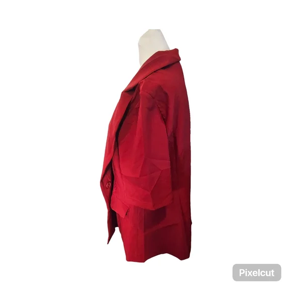 NWOT Size XL Allegra K Women's Dark Red/Burgandy Blazer - Picture 4 of 7